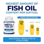 Arazo Nutrition Wild Caught Omega 3 Fish Oil Softgels