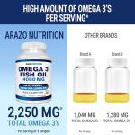 Arazo Nutrition Wild Caught Omega 3 Fish Oil Softgels