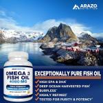Arazo Nutrition Wild Caught Omega 3 Fish Oil Softgels