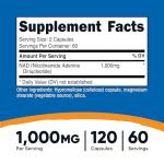 NAD+ 1,000mg Supplement - 120 Vegan Capsules