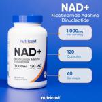 NAD+ 1,000mg Supplement - 120 Vegan Capsules