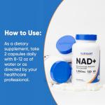 NAD+ 1,000mg Supplement - 120 Vegan Capsules