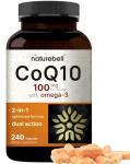 NatureBell CoQ10 100mg with Omega 3 – 240 Capsules