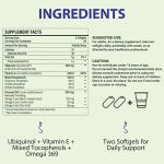 High Absorption CoQ10 600mg with Vitamin E & Omega 3 6 9