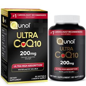 Qunol CoQ10 200mg Softgels for Heart Health