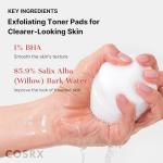 COSRX BHA Exfoliating Toner Pads for Clear Skin