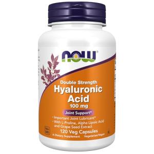 NOW Hyaluronic Acid Double Strength Capsules with L-Proline