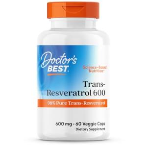 Trans-Resveratrol 600mg Capsules, Doctor's BEST, Non-GMO, Vegan