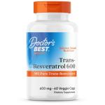 Trans-Resveratrol 600mg Capsules, Doctor's BEST, Non-GMO, Vegan