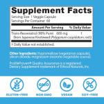 Trans-Resveratrol 600mg Capsules, Doctor's BEST, Non-GMO, Vegan