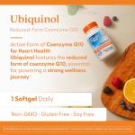 100% Natural Ubiquinol CoQ10 for Heart Health, 60 Softgels