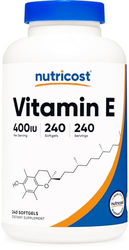 Nutricost Vitamin E 400 IU, 240 Softgel Capsules