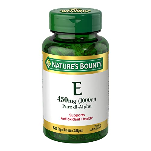 Nature's Bounty Vitamin E 1000 IU Softgels, Antioxidant & Immune Support, 1 Pack
