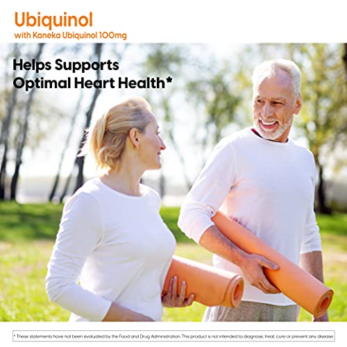 100% Natural Ubiquinol CoQ10 for Heart Health, 60 Softgels