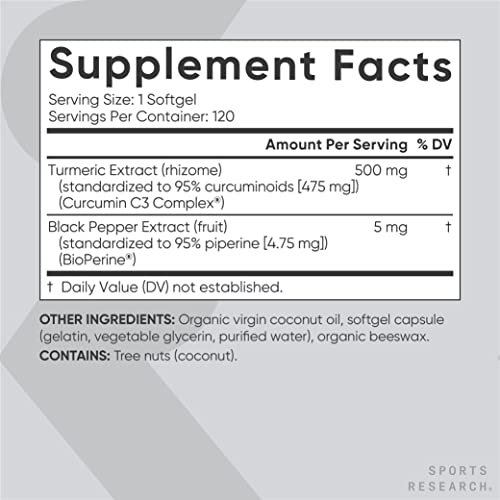 Turmeric Curcumin C3 Complex Capsules with Enhanced Absorption