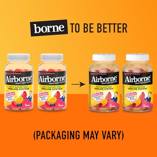 Airborne 750mg Vitamin C Gummies, Immune Support - 2x63ct