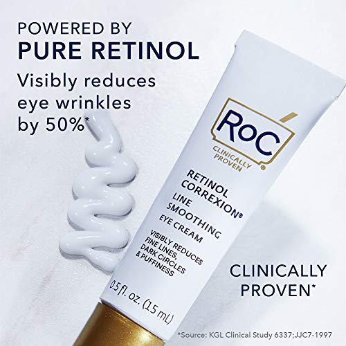 RoC Retinol Correxion Under Eye Cream for Dark Circles & Puffiness, 0.5 oz