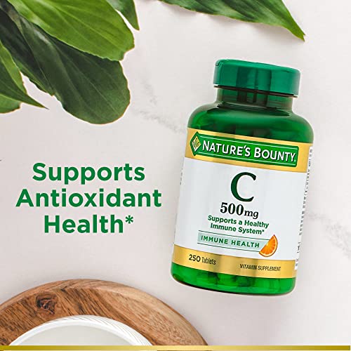 Nature's Bounty Vitamin C 500mg, 250 Tablets, Healthy Immune Support