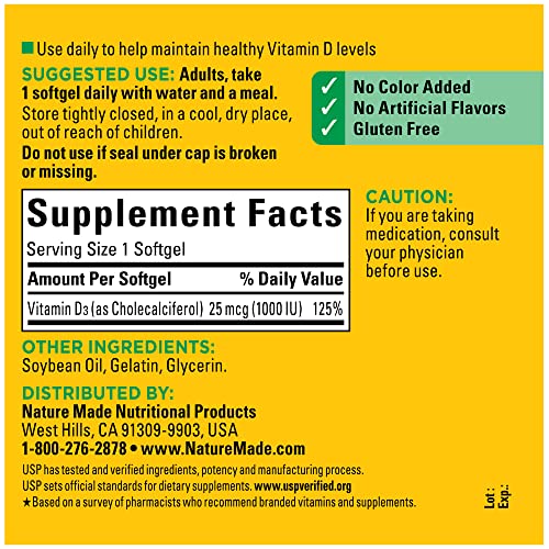 Vitamin D3 Softgel: Bone, Teeth, Muscle, Immune Support
