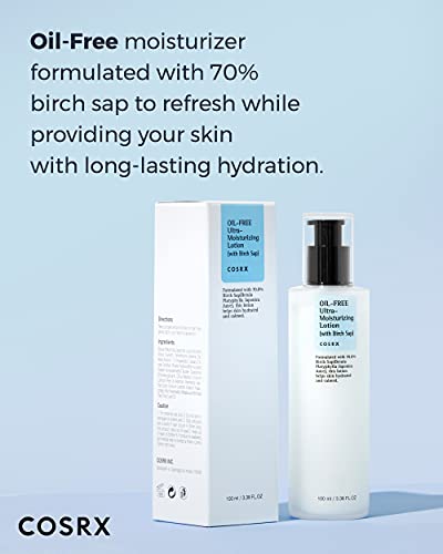 COSRX Birch Sap Oil-Free Acne Moisturizer, 3.38oz