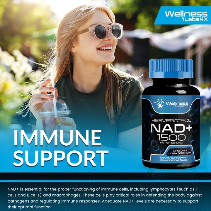 Ultra Strength Liposomal NAD+ Supplement with Resveratrol