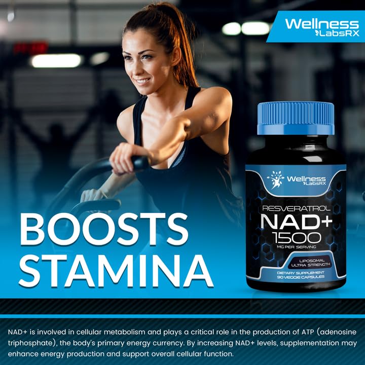 Ultra Strength Liposomal NAD+ Supplement with Resveratrol