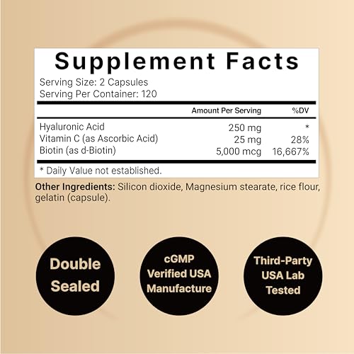 NatureBell Hyaluronic Acid Capsules with Biotin & Vitamin C