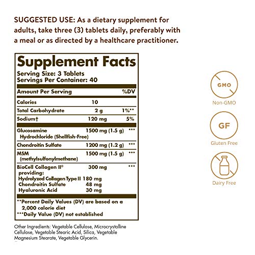 Solgar Joint Support Complex, 120 Tablets - 40 Servings