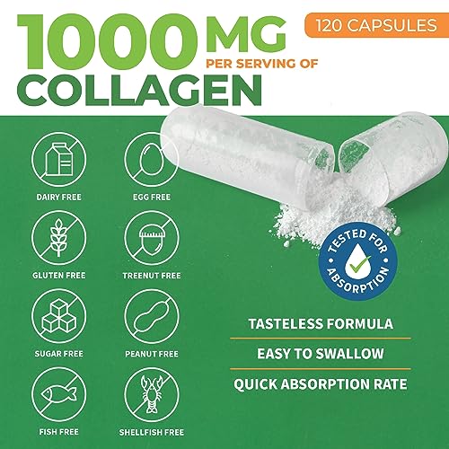 ForestLeaf Multi Collagen Pills with Hyaluronic Acid + Vitamin C - 120 Caps