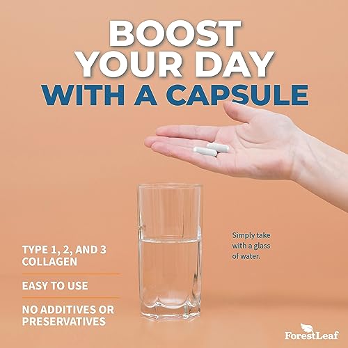 ForestLeaf Multi Collagen Pills with Hyaluronic Acid + Vitamin C - 120 Caps