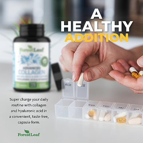 ForestLeaf Multi Collagen Pills with Hyaluronic Acid + Vitamin C - 120 Caps
