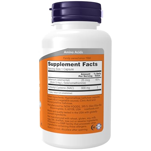 NOW NAC 600mg with Selenium & Molybdenum Capsules