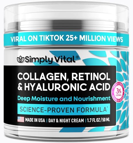 SimplyVital Collagen Anti-Aging Face Cream, Made in USA