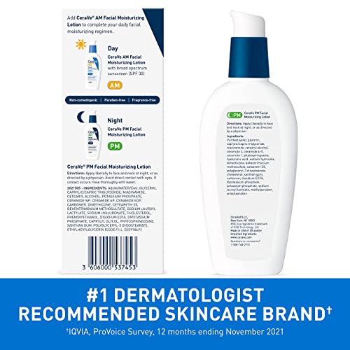CeraVe PM Facial Moisturizing Lotion with Hyaluronic Acid