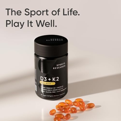 Vegan Vitamin D3 + K2 Softgels for Immune Health