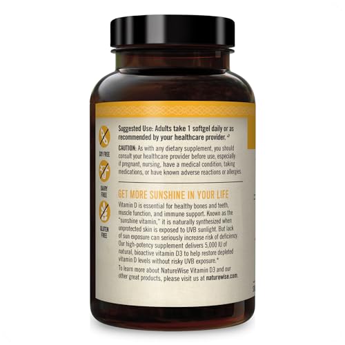 NatureWise Vitamin D3 5000iu 1 Year Supply Glute-Free