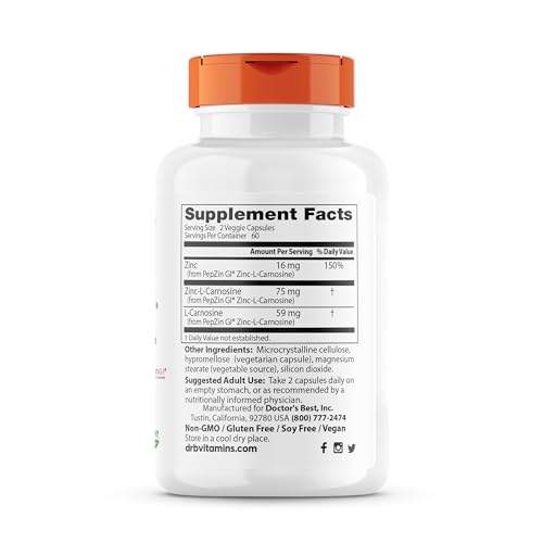 Doctor's Best PepZin GI Digestive Support Capsules