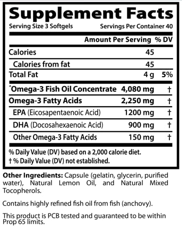 Arazo Nutrition Wild Caught Omega 3 Fish Oil Softgels