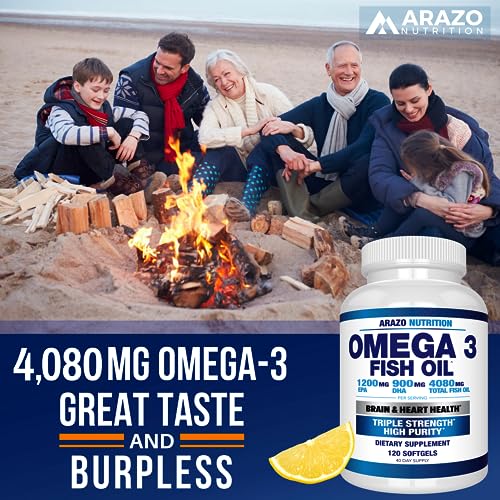 Arazo Nutrition Wild Caught Omega 3 Fish Oil Softgels