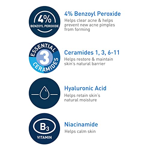 Acne-Fighting Foaming Cleanser with Benzoyl Peroxide & Hyaluronic