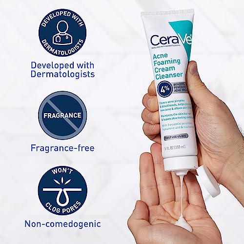 Acne-Fighting Foaming Cleanser with Benzoyl Peroxide & Hyaluronic