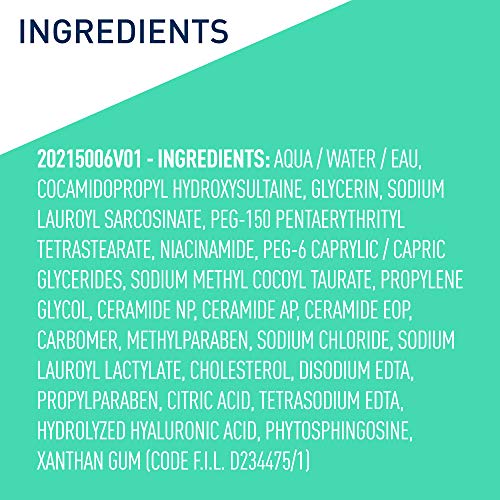 CeraVe Foaming Facial Cleanser | Hyaluronic Acid 16oz