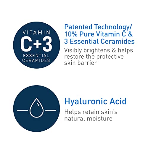 CeraVe Brightening Face Serum | 10% Pure Vitamin C