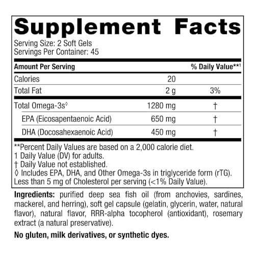 Nordic Naturals Ultimate Omega Soft Gels - Lemon - 1280mg Omega-3 - High-Potency Fish Oil