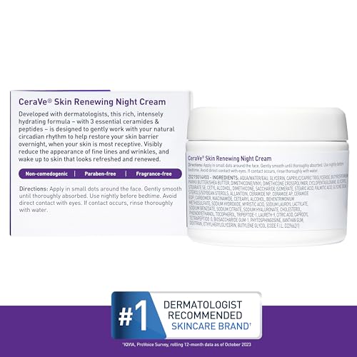 CeraVe Skin Renewing Night Cream | Hydrating Face Moisturizer