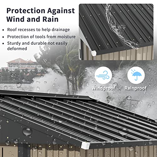 5' x 3' Metal Outdoor Storage Shed for Garden