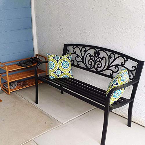 Outdoor Metal Garden Bench for Patio Entryway Work