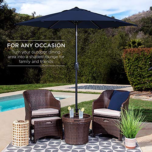 7.5ft Round Navy Blue Outdoor Market Umbrella