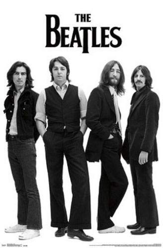 Beatles Poster - B&W Later Band Photo