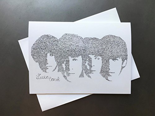 Beatles Birthday Card with Song Lyric Envelope